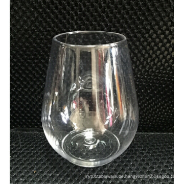 Super Kristall Kunststoff Stemless Weinglas